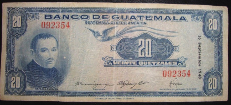 Billetes de 1948 de primera serie y varios mas coleccionables de Guatemala