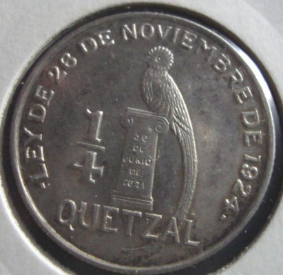 Monedas de 1/4 de quetzal y varios diseños D coleccion