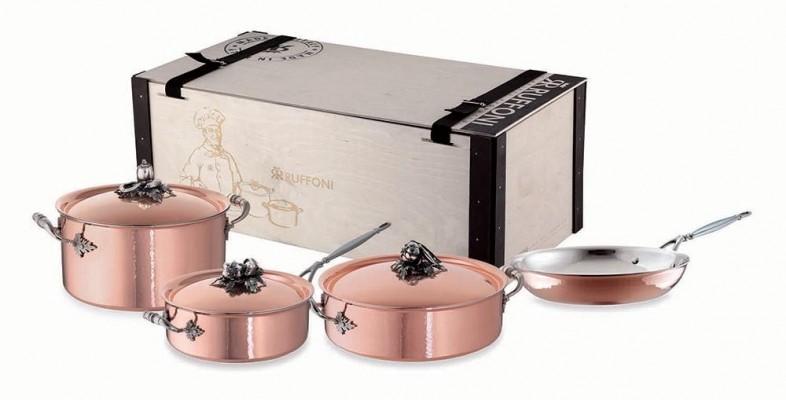 Bateria Excepcional de ollas y sartenes Ruffonis 100 Italiano Opus Cupra 10 Set cookware