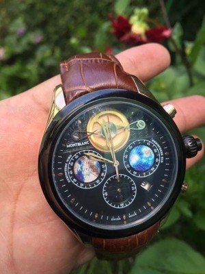 Reloj Nuevo Montblanc Cronografo Orbis Terrarrum Cristal Zafirado
