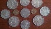 Colección de monedas antiguas de Guatemala