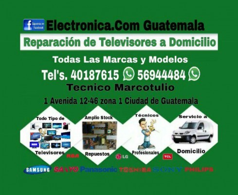 ADOMICILIO TELEVISORES,EXPERTOS EN REPARACION Y SERVICIO Y VENTA TARJETAS,SMART TV,4k, WEBOS,LED 3D,PLASMAS,LCD.