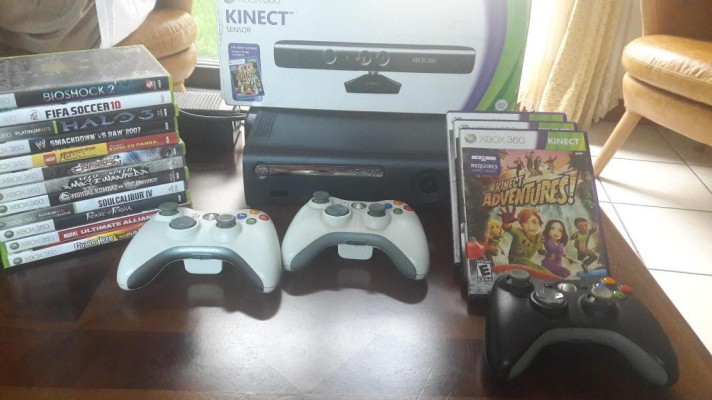 Remato Xbox 360 Kinect 3 controles 16 juegos