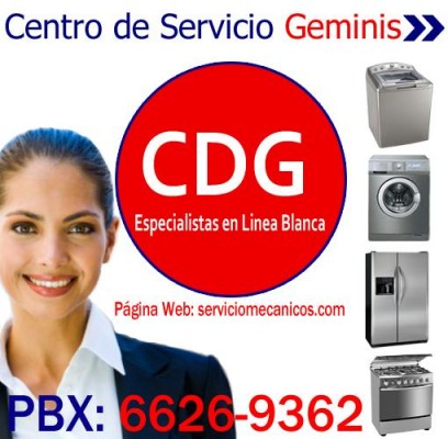 66269362 Centro de Servicios Geminis Centro de reparación de Lavadoras, Refrigeradores, Secadoras, Estufas y Mas